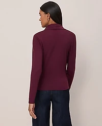 Ann Taylor Petite Shawl Collar Wrap Top Women's