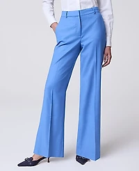 Ann Taylor The Flare Trouser Luxe Twill Bluebird Melange Women's