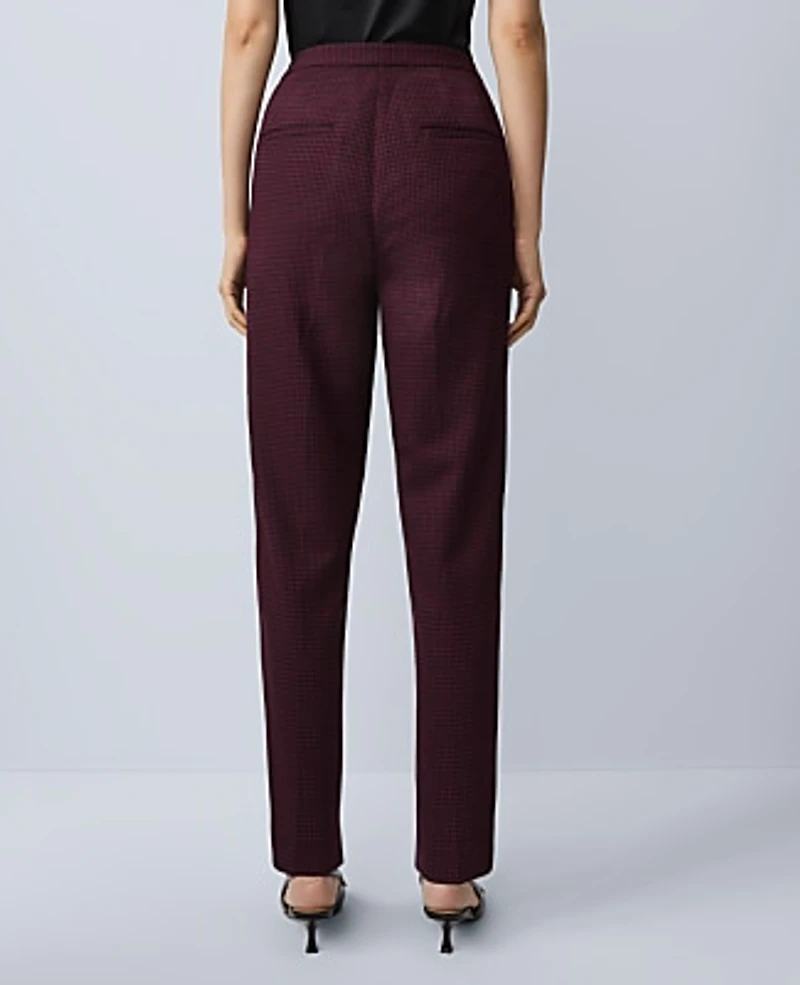 Ann Taylor The Natalie Pant Houndstooth Windsor Wine Women's