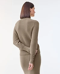 Ann Taylor Ribbed Button Sweater Women's