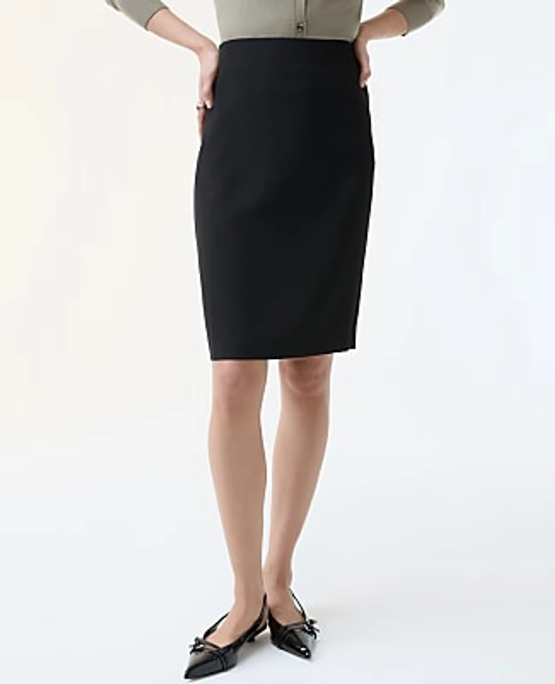 Ann Taylor The Pocket Midi Skirt Fluid Crepe Women's
