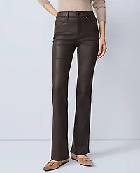Ann Taylor The Petite Coated Boot Jean Brown Women's