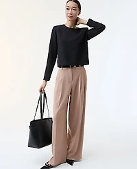 Ann Taylor The Crew Neck Top Fluid Crepe Women's