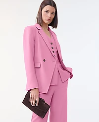 Ann Taylor The Cutaway Blazer Fluid Crepe Smokey Rose Women's