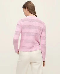 Ann Taylor Mixed Stitch Sweater Jacket Women's