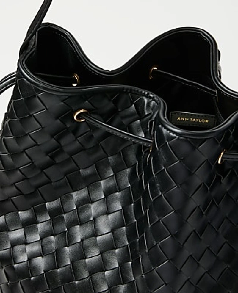 Ann Taylor Cinched Tassel Woven Tote Women's