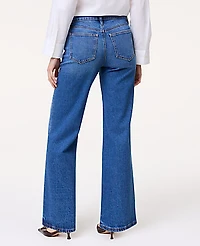 Ann Taylor The Petite Wide-Leg Jean Size 16 Luxe Medium Wash Women's