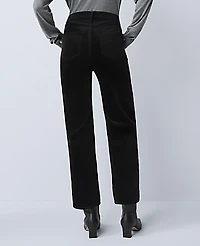 Ann Taylor Petite Weekend Stretch Velvet Pant Black Women's