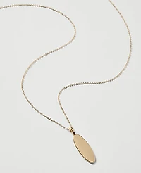 Ann Taylor Metal Pendant Necklace Goldtone Women's
