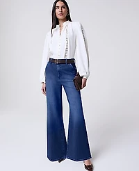 Ann Taylor Lace Trim Blouse Women's