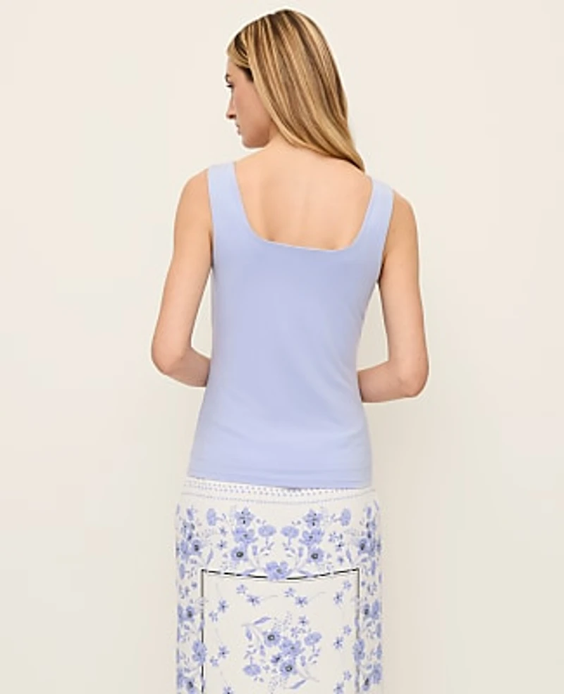 Ann Taylor Petite Square Neck Tank Top Women's