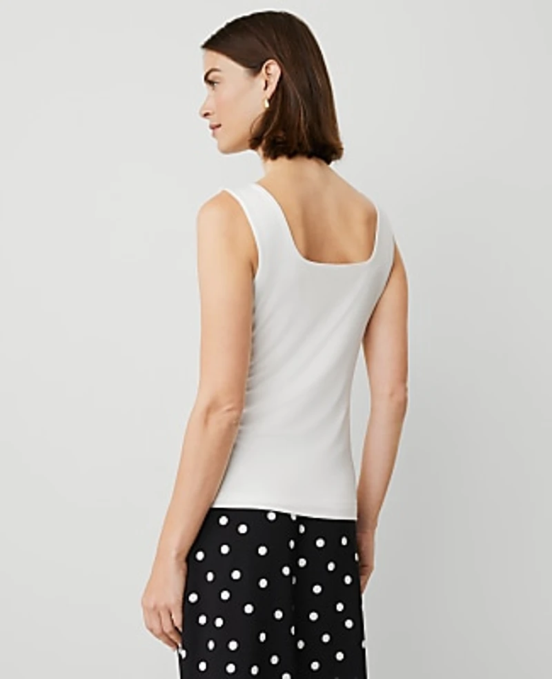 Ann Taylor Petite Square Neck Tank Top Women's