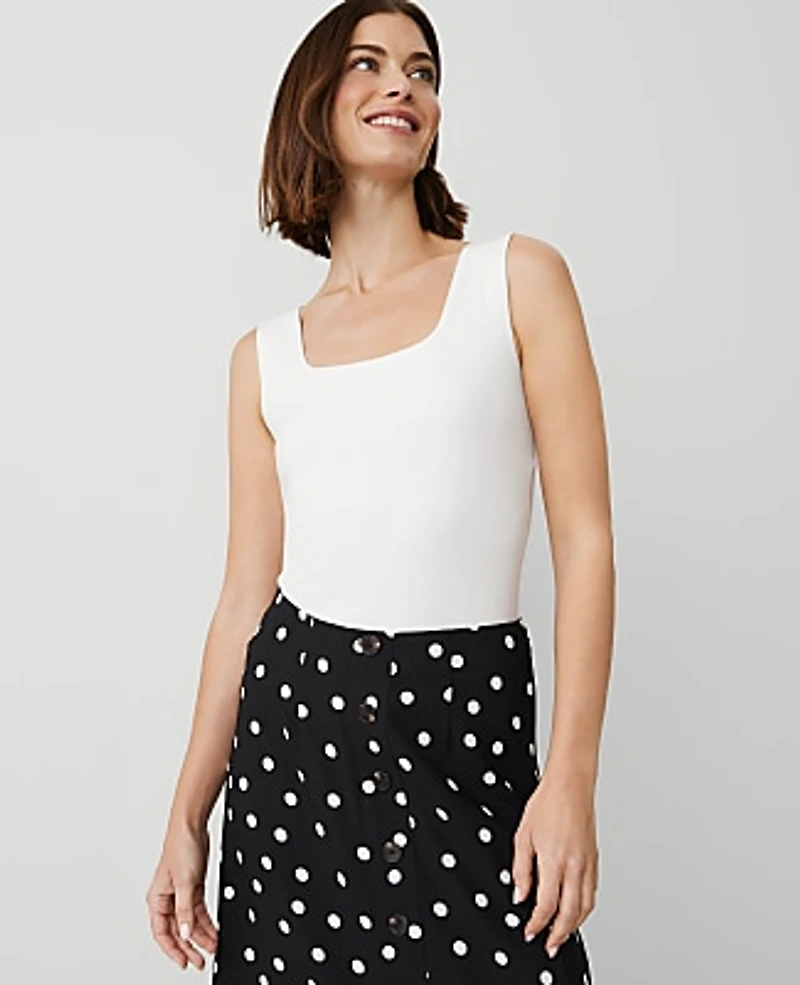 Ann Taylor Petite Square Neck Tank Top Women's