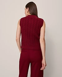 Ann Taylor Cable Sweater Vest Women's