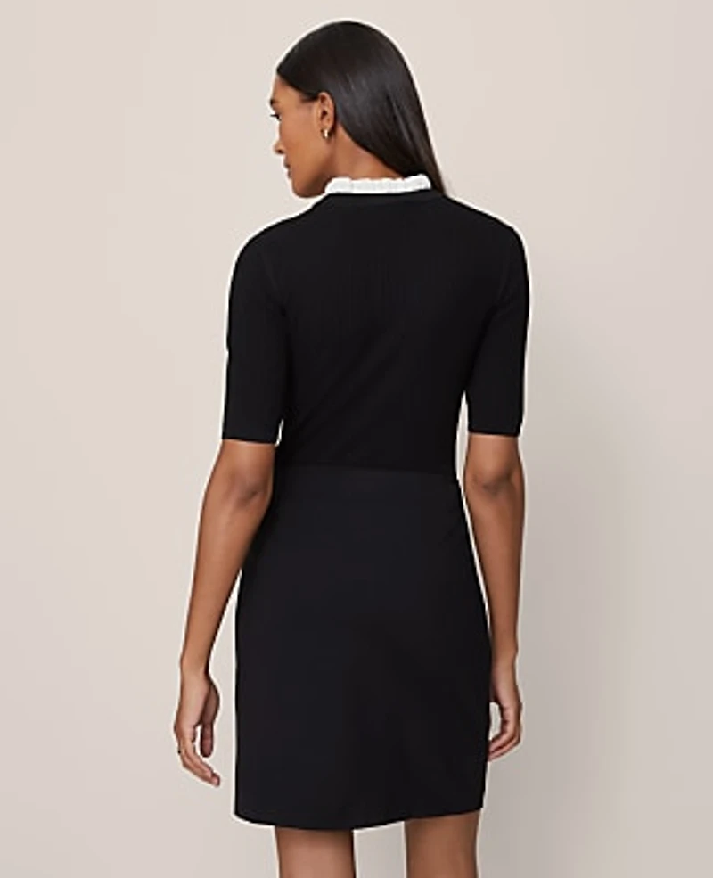 Ann Taylor Pocket Skirt Ponte Black Women's