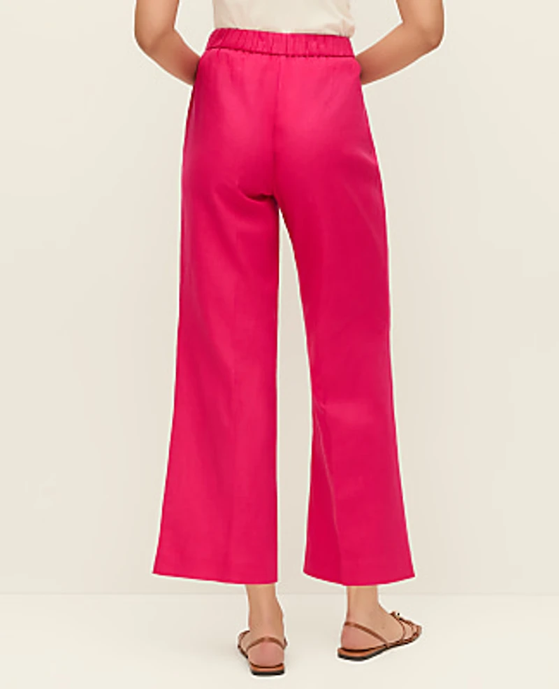 Ann Taylor The Petite Flare Ankle Pant Linen Blend Women's