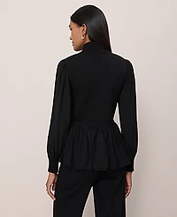 Ann Taylor Mixed Media Turtleneck Sweater Women's