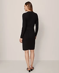 Ann Taylor Belted Cable Sweater Dress Women's
