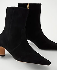 Ann Taylor Suede Skinny Heel Bootie Women's