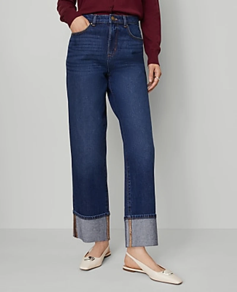 Ann Taylor The Boyfriend Jean Authentic Dark Wash Women's