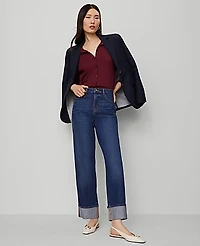 Ann Taylor The Boyfriend Jean Authentic Dark Wash Women's