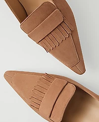Ann Taylor Suede Tapered Heel Kiltie Pump Women's