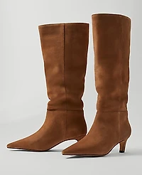 Ann Taylor Suede Tall Boot Sesame Women's