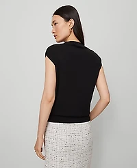 Ann Taylor Refined Mock Neck Sweater Shell Top Women's