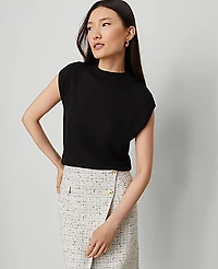 Ann Taylor Refined Mock Neck Sweater Shell Top Women's