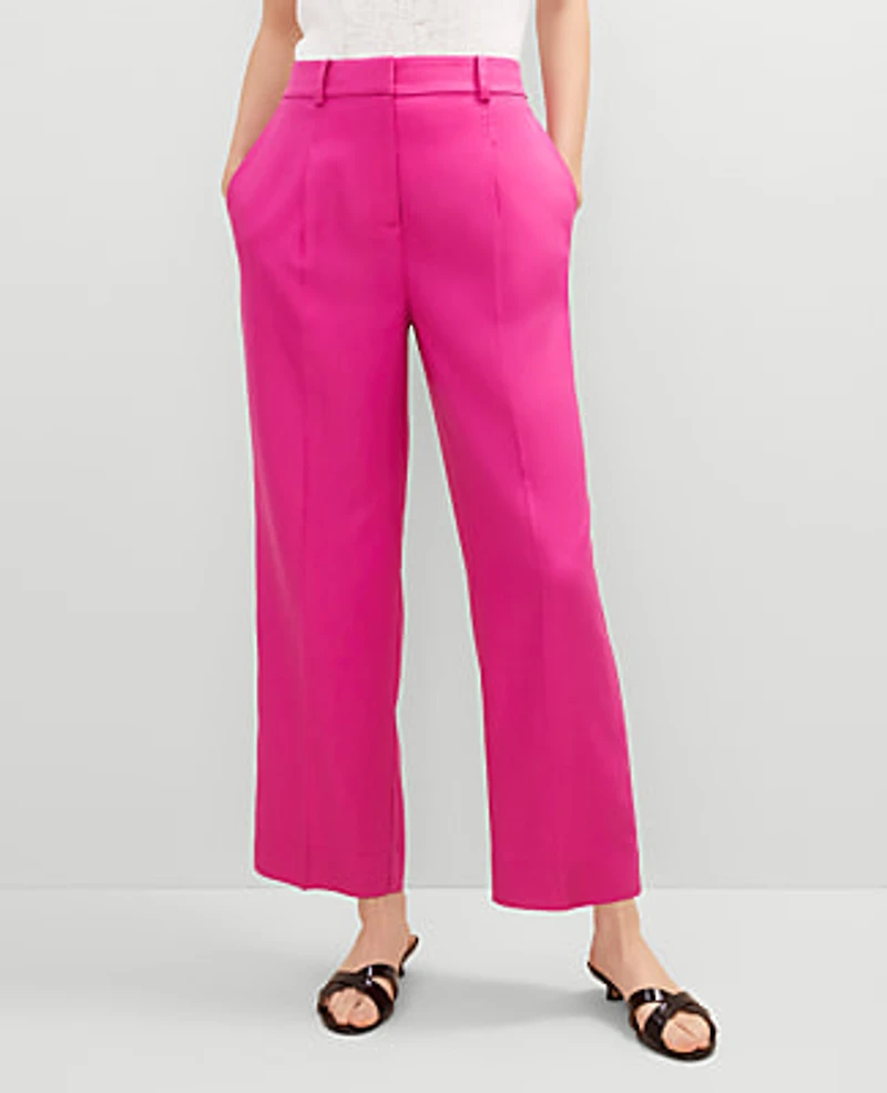 Ann Taylor The Petite Relaxed Ankle Pant Size 6 Rose Violet Women's