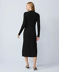 Ann Taylor Ribbed Button Sweater Dress Women's