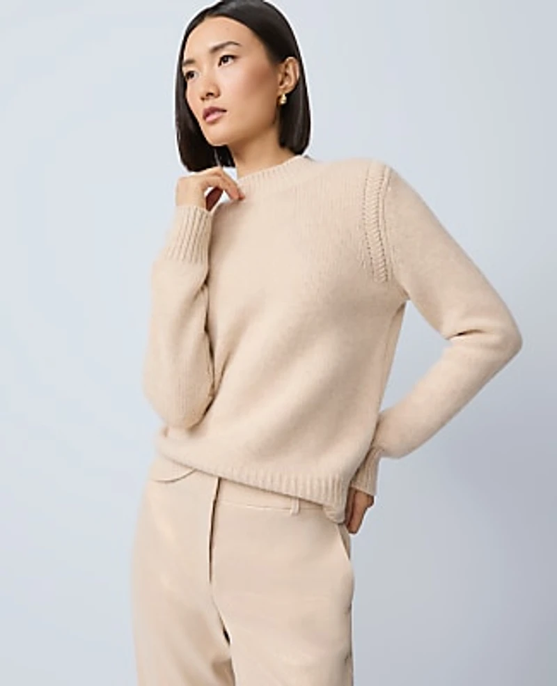 Ann Taylor Cashmere Mock Neck Sweater Women's