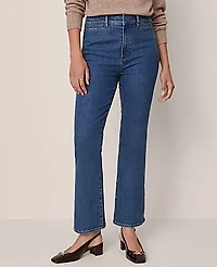 Ann Taylor The Boot Crop Jean Modern Indigo Wash Women's