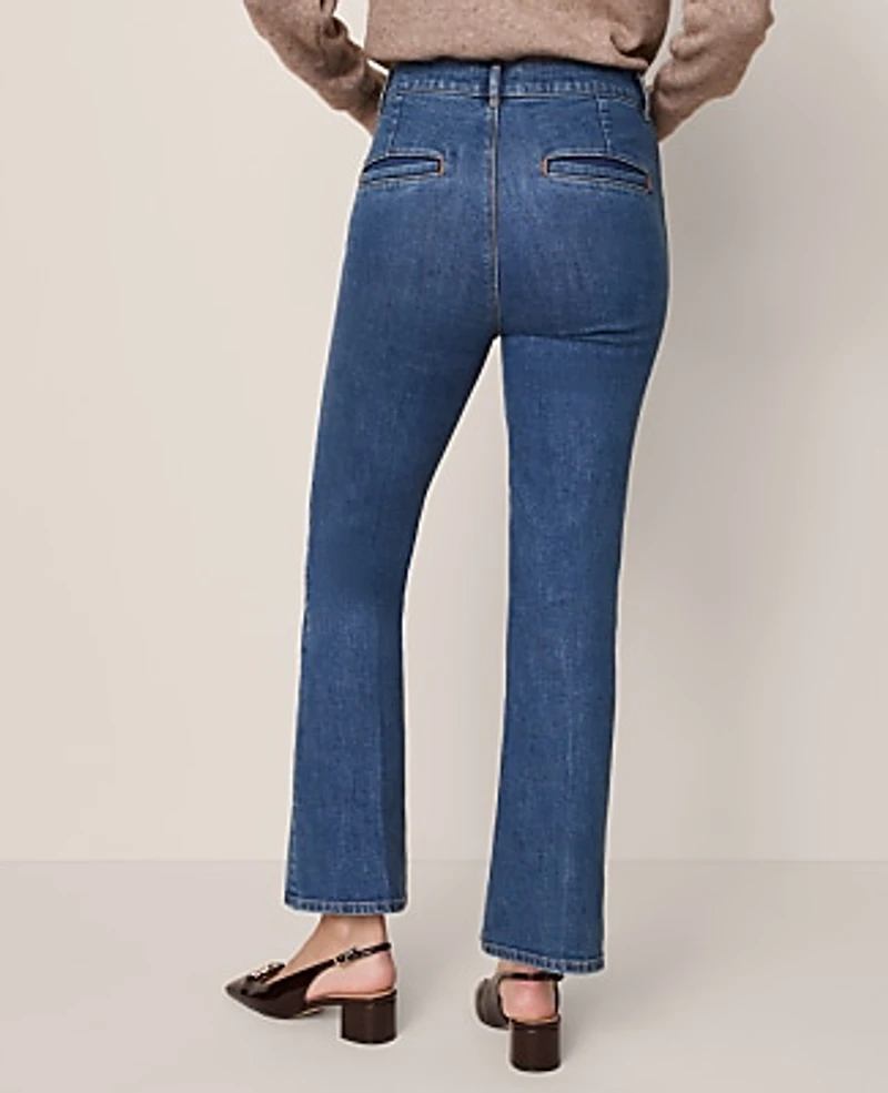 Ann Taylor The Boot Crop Jean Modern Indigo Wash Women's