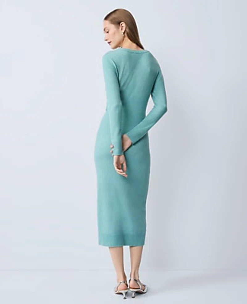Ann Taylor Wrap Effect Sweater Sheath Dress Women's
