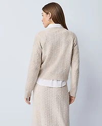 Ann Taylor Weekend Mixed Stitch Crew Neck Sweater Size XL Pale Sand Heather Women's