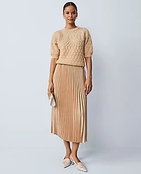 Ann Taylor Shimmer Cable Sweater T-Shirt Women's