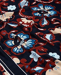 Ann Taylor Floral Square Scarf Night Sky Women's