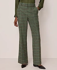Ann Taylor The Jayne Trouser in Houndstooth Size 0 Muted Moss Women's