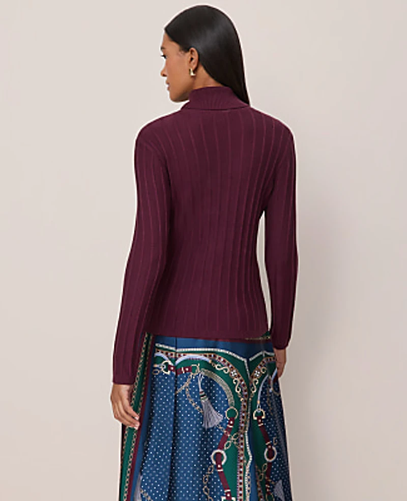 Ann Taylor Ribbed Turtleneck Sweater Women's