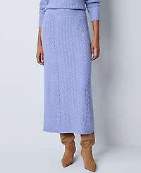 Ann Taylor Weekend Pointelle Sweater Skirt Women's