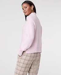 Ann Taylor Button Mock Neck Sweater Women's