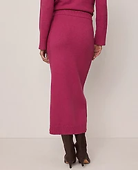 Ann Taylor Petite Weekend Ribbed Sweater Skirt Strawberry Shortcake Women's