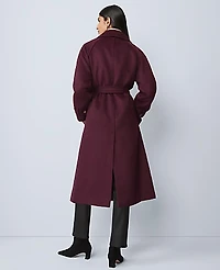 Ann Taylor Petite Belted Trench Coat Poised Plum Women's