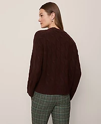 Ann Taylor Petite Cable Crew Neck Sweater Women's