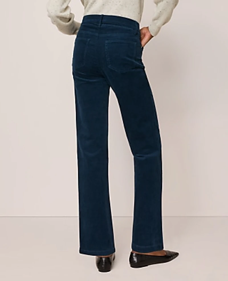 Ann Taylor The Petite High Rise Corduroy Pant Moonlit Backdrop Women's