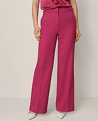 Ann Taylor The Petite Tailored Wide-Leg Trouser Berry Splash Women's