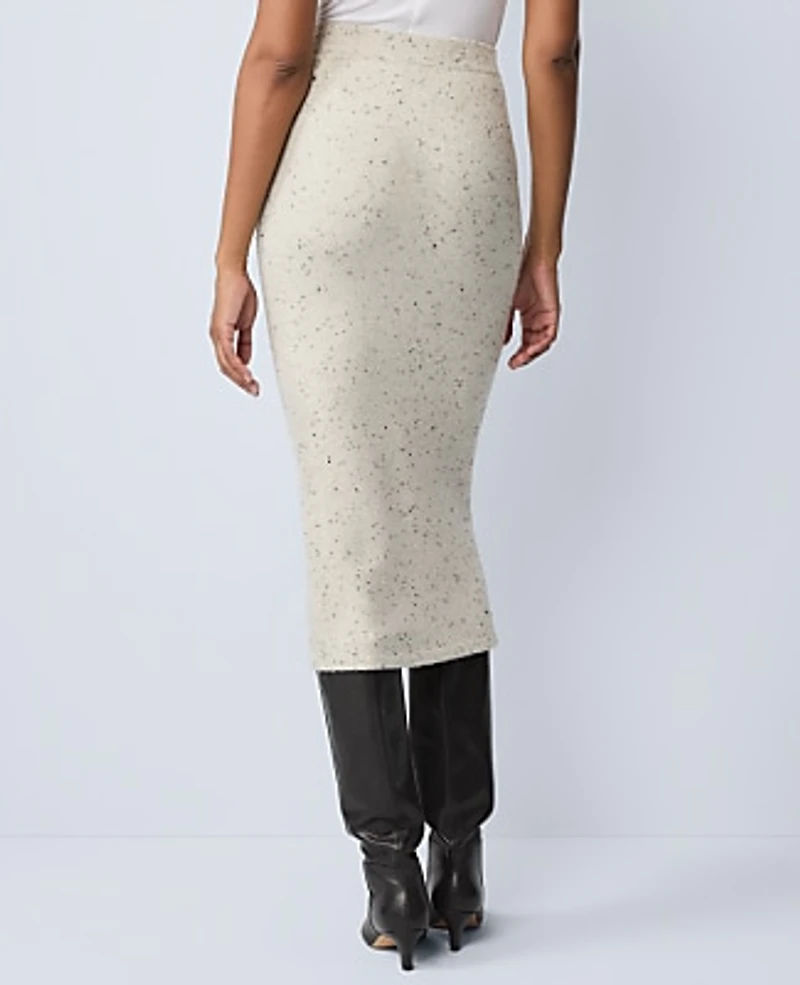 Ann Taylor Weekend Sweater Pencil Skirt Speckled Grey Heather Women's