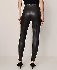 Ann Taylor The Seamed Button Legging Faux Leather Women's