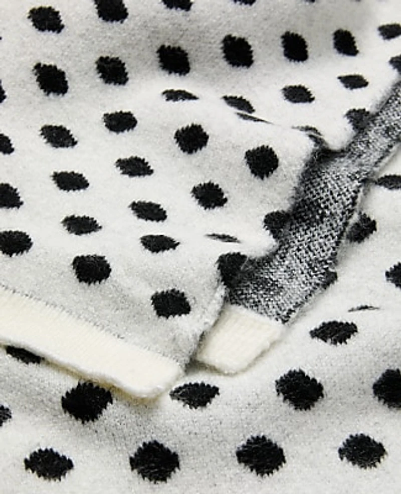 Ann Taylor Dotted Blanket Scarf Black Women's